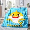 Custom Name Shark Theme Printed Blanket - Perfect for Couch, Bed, Travel & Outdoor Use | Machine Washable, Cozy & Durable.