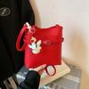 Simple bucket bag women's 2025 new trendy texture messenger bag versatile temperament shoulder bag
