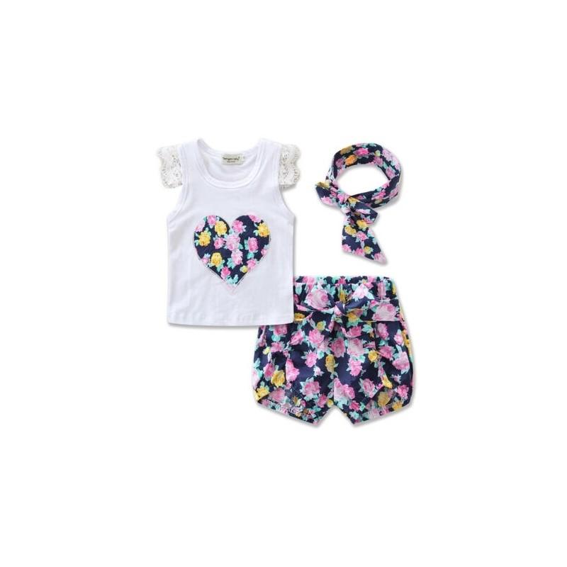 Schicke Outfits für Kleinkinder, Kinder, Baby-Mädchen Kleidung mit trendigen T-Shirt-Tops und bequemen Hosen