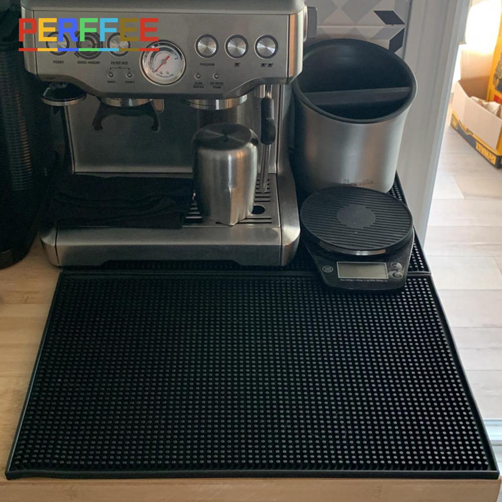 Bar Mat Rubber Anti-slip PVC Coffee Bar Mats Cup Mat Waterproof Heat Resistant Durable Drain Mat for Home Bar Cafe