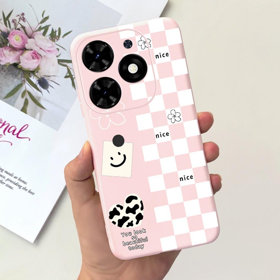 For Tecno Spark Go 2024 Case Cute Flower Love Pattern Candy Color Soft Silicon Slim Phone Back Cover For Spark Go (2024) BG6