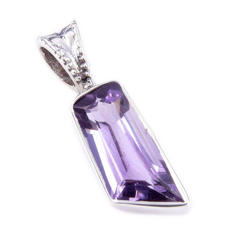 Natural Pink Amethyst 925 Solid Sterling Silver Gift Jewelry Pendant 1'' r7N01
