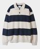 Dimiteulibeullaeg Asi Striped Rugby Long Sleeve Knit T-Shirt_Navy