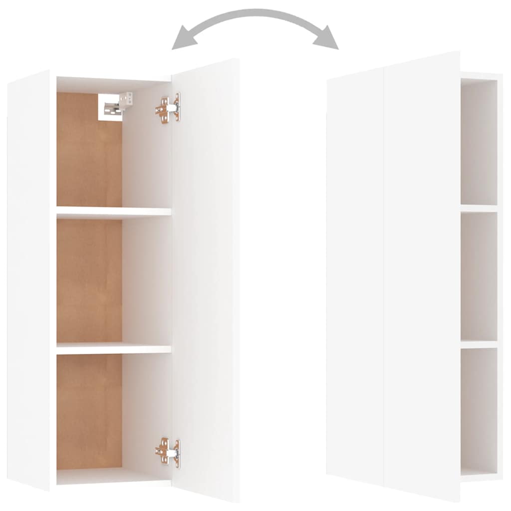 4 Piece TV Cabinet Set White Particleboard