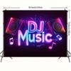 2D Flat 1pc 2D Flat Music Theme Oversized Backdrop Banner Party Banner Backdrop Photo Wall Decor For Live Stream Backdrop Party Decor