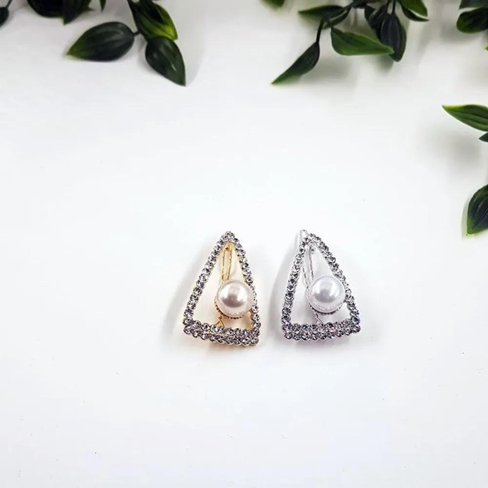 Triangular Pearl Hairpin Hair Clip Claw Clip