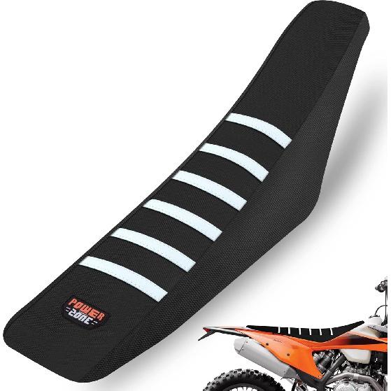 Motorcycle Universal Seat Cover Non-Slip Rubber Striped Gripper Soft Sewing For CRF WR WRF RMZ YZF SXF EXC EXC XC SX CR KLX Dirt Pit Bike Motocross