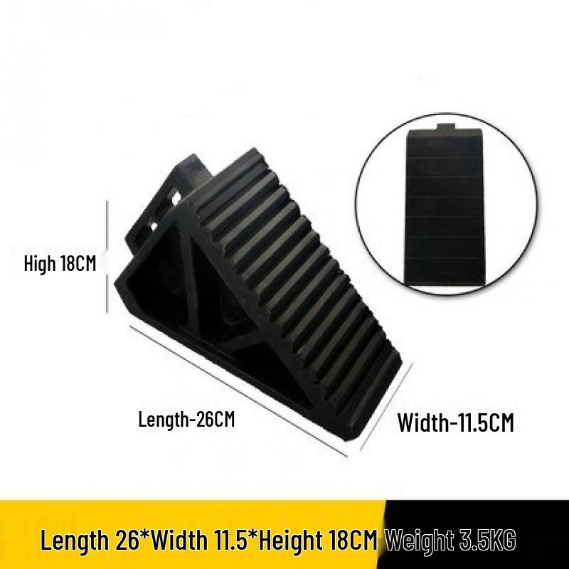 Portable Anti-Slip Rubber Wheel Chocks | Car & Truck Triangle Ramp Stoppers