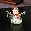 Christmas Snowman Figurine Gift Jewelry Box Party Favor Keepsake Festival Sculpture