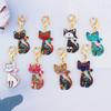 5/8Pcs Cartoon Novelty Fox Cat Keychain Cute Fashion Animal Pendant Keychain Creative Backpack Decoration Accessories Gifts