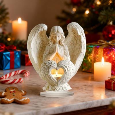 Engel Ornament Acryl Dekorative Statue Weiß Weihnachtsornament Einfach zu installieren Symbol der Reinheit Weihnachtsdeko