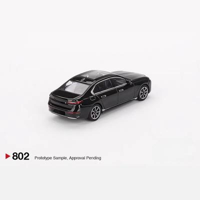 MINIGT 1:64 i7 eDrive50 Schwarz Legierung Automodell 802#