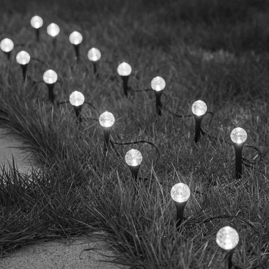 Saulės energija varomas burbulinis kamuoliukas su žvaigždės ir mėnulio šviesa – Spalvinga dekoratyvinė lauko lempa sodui ir kiemui