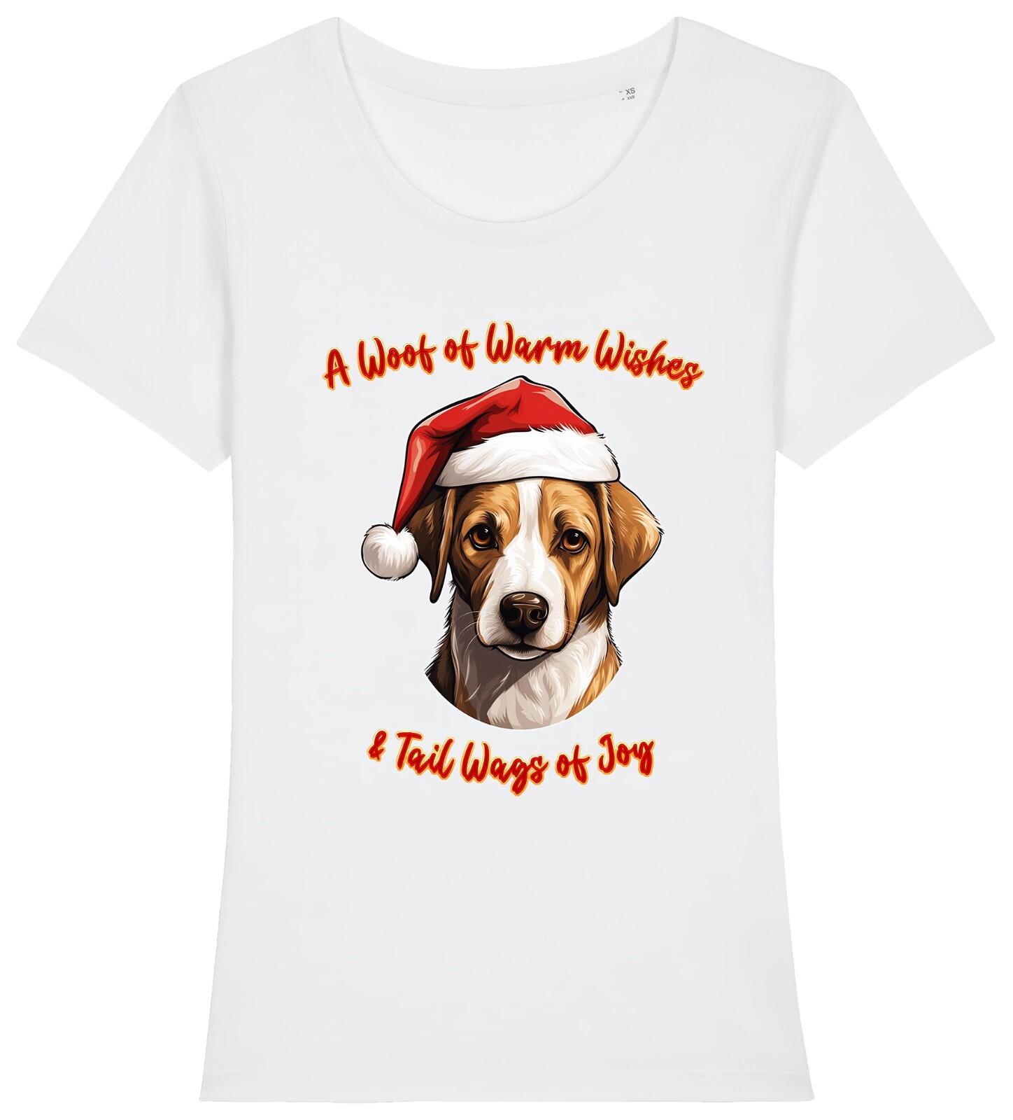 Womens JACK RUSSELL Christmas T-Shirt Mens Womens Tees Top Santa Hat Dog Woof Wishes Ladies Mum Aunt 2XL