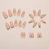 24pcs Pearl bow Fine Glitter False Nails French Press on Nails Manicure Fake Nails  Women