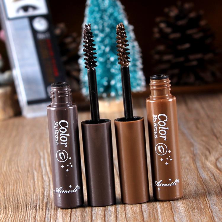 Aimeili Natural 3D Eyebrow Dye Waterproof Smudge-Proof Cream, Long-Lasting Makeup, Deep Brown/Natural Brown.