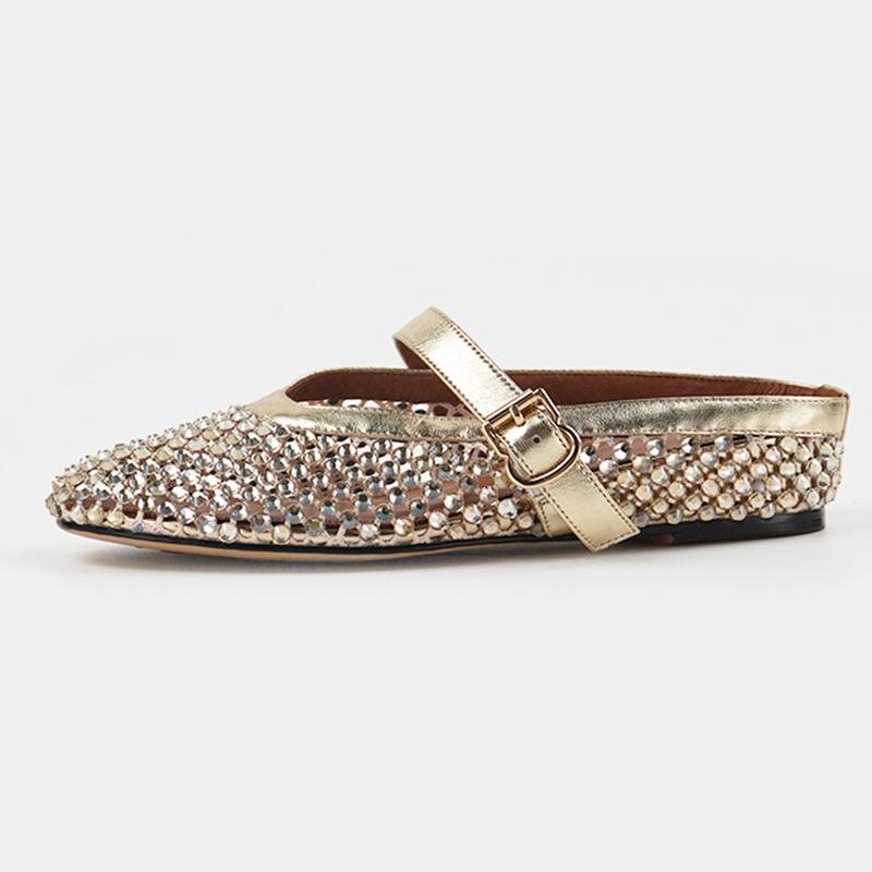 Fashion 2024 New Summer Slippers Round Toe Fashion Hollow Out Sandals Shoes for Women Zapatos De Mujer Ladies Shoes Mesh Mules