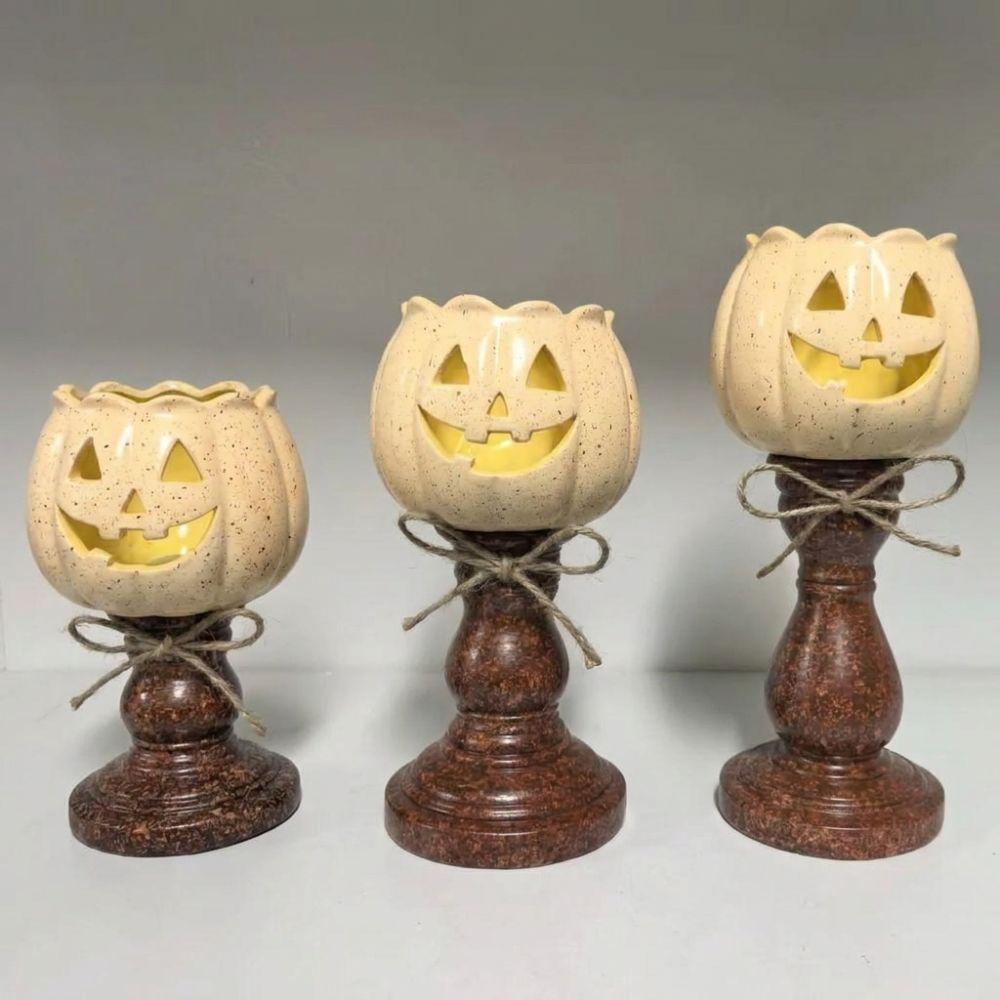 Halloween-Kürbislampe im Vintage-Stil Antike Ausführung Teelichthalter Lampe Herbst-Heimdekoration