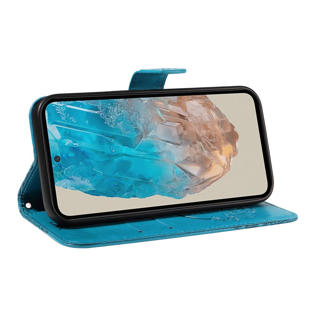 Für Samsung Galaxy M35 5G Hülle Schmetterlingsdesign Klappbare Leder Handyhülle