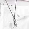 Chic Black & White Piano Key Pendant Necklace - Trendy Alloy Jewelry for Friends