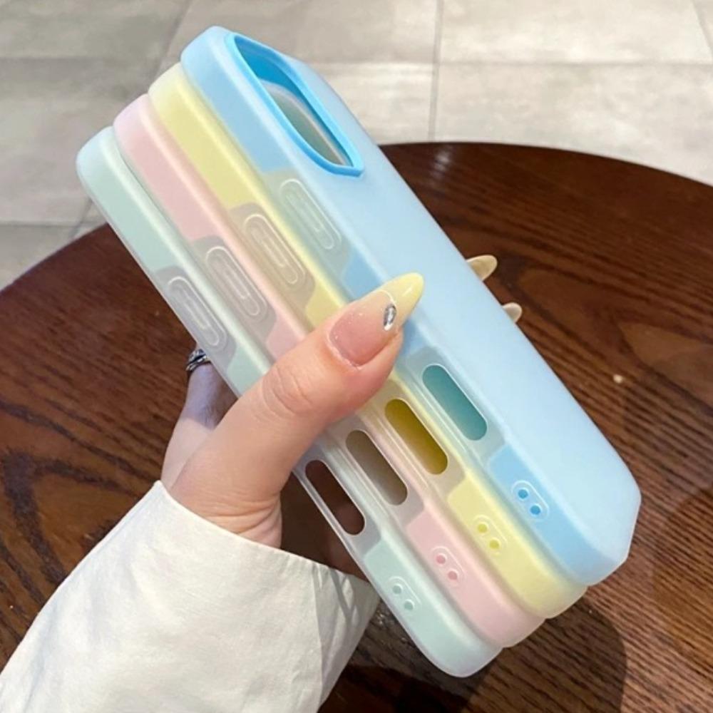 Luxury Candy Color Matte Phone Case For iPhone 11 12 13 14 15 16 17 Pro Max Plus Air Shockproof Bumper Back Cases Cover