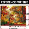 Red Maple Tree Autumn Tapestry Nature Landscape Wall Blanket for Bedroom Photography Background