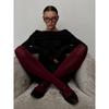 Tooxika Women's Autumn And Winter Long-sleeved Knitted Bottoming Shirt One Shoulder Sexy Slim Shoulder Top