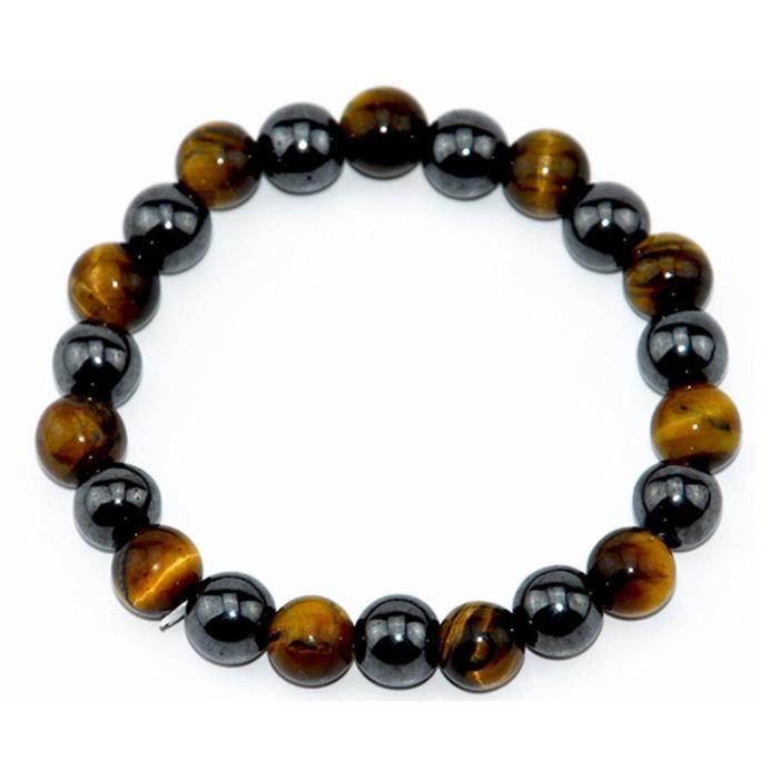 Bracelet - Witch - Tiger's Eye - Hematite - Black Obsidian - Self-confidence