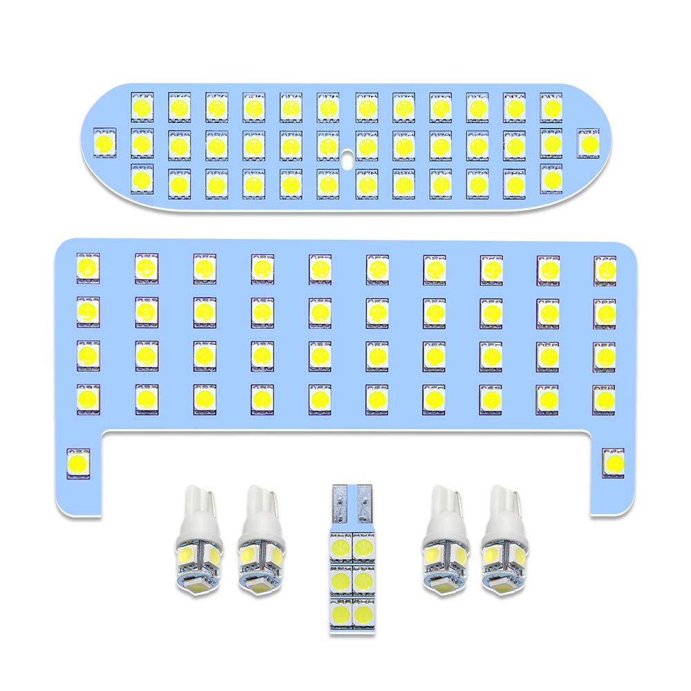 OPPLIGHT Aqua LED Room Lamp Set for Toyota Aqua NHP10 December 2014 June Custom Interior Parts and Bright White 6000K LED Room Lamp Set for Toyota