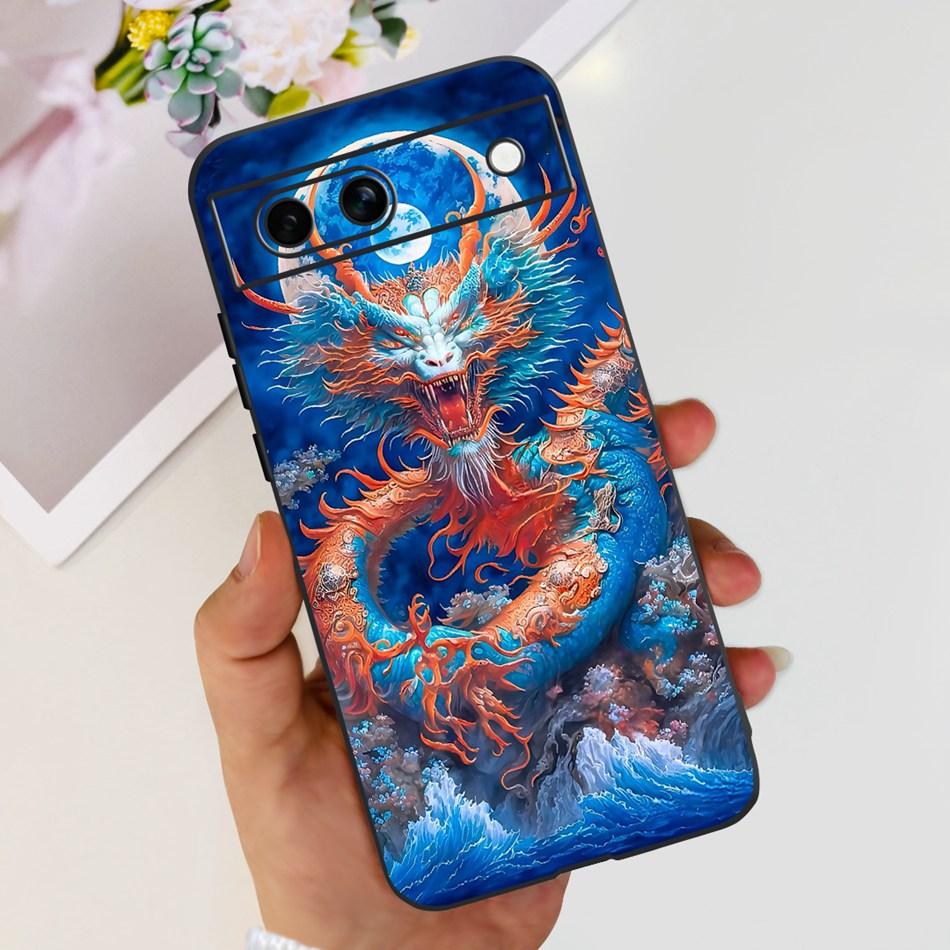 For Google Pixel 8a / Pixel 8 / Pixel 8 Pro Black Silicon Case For Google Pixel8a Pixel8 8Pro Fashion Cool Soft TPU Phone Cases