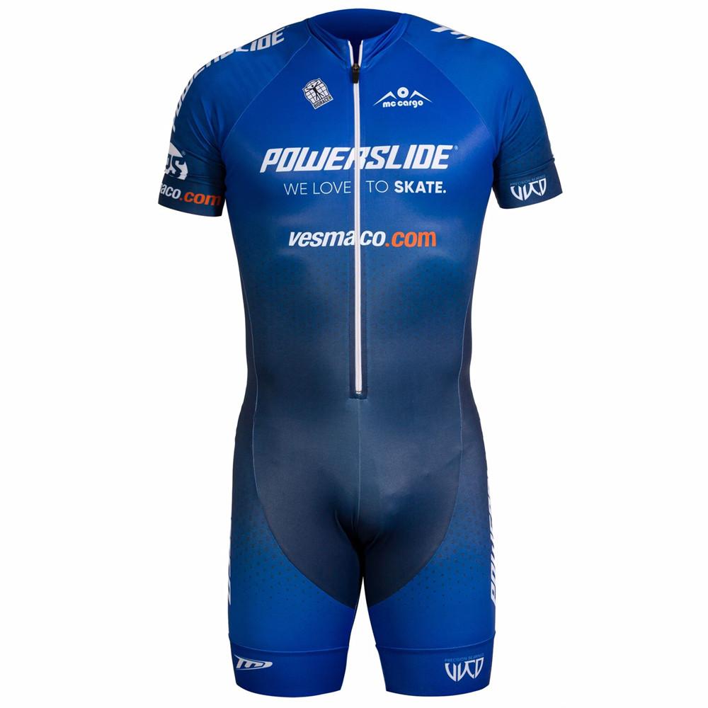 

Powerslide Men s Jumpsuit Short Sleeve Inline Roller Skating Speed Skinsuit Ciclismo Ice Skating Race Roller Skating Clothing M