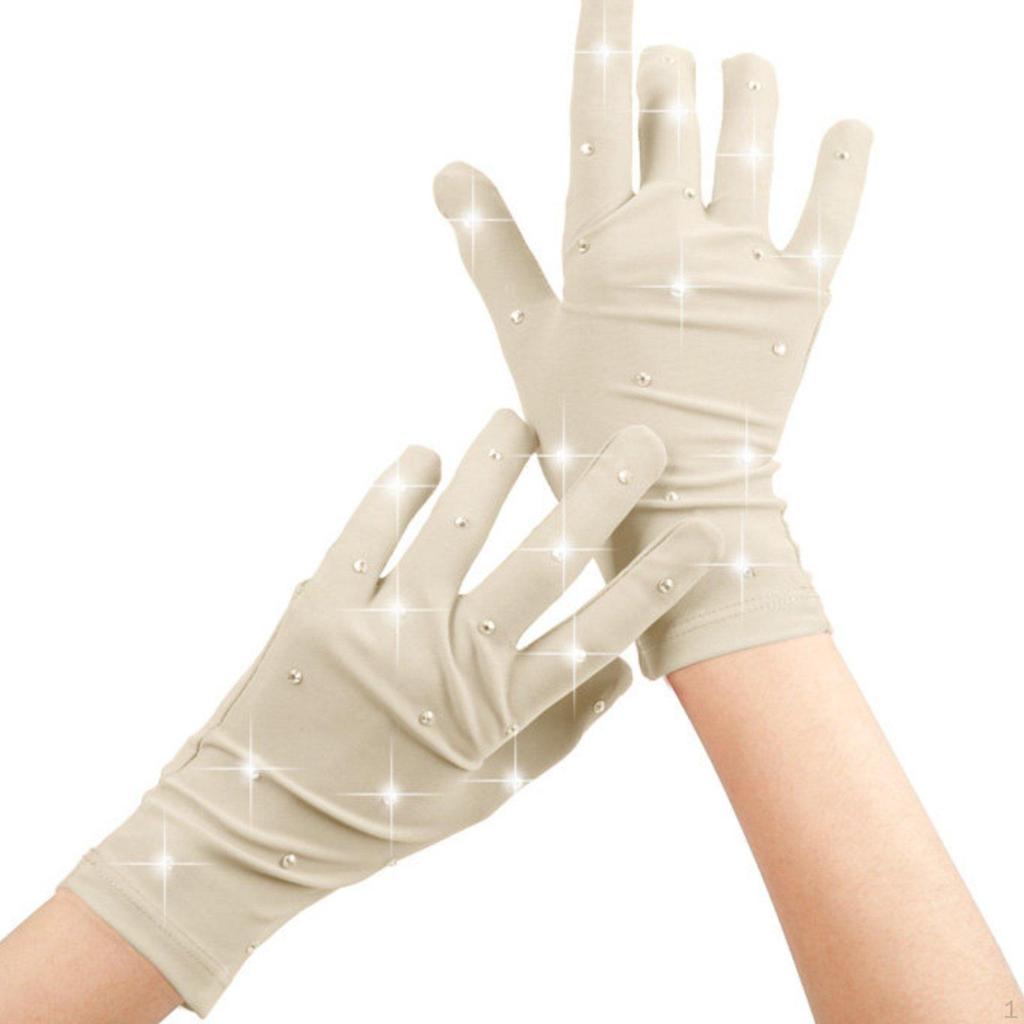 Thermal Figure Skating Gloves Comfortable Rhinestone Elegant Performance Gear for