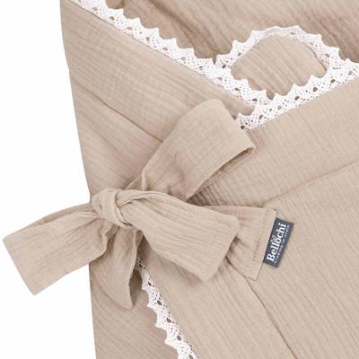 Swaddle Blanket Cuddly Muslin Beige