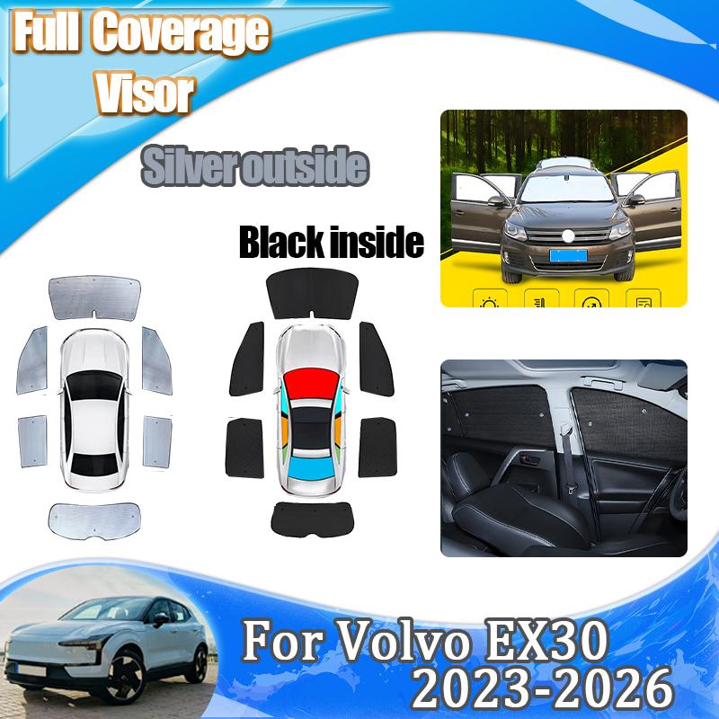 For Volvo EX30 2024 2025 Accessories Plus 2026 Blind Sun Shades Side Sunshades Heat Block Cover Visors Anti-UV Accessory