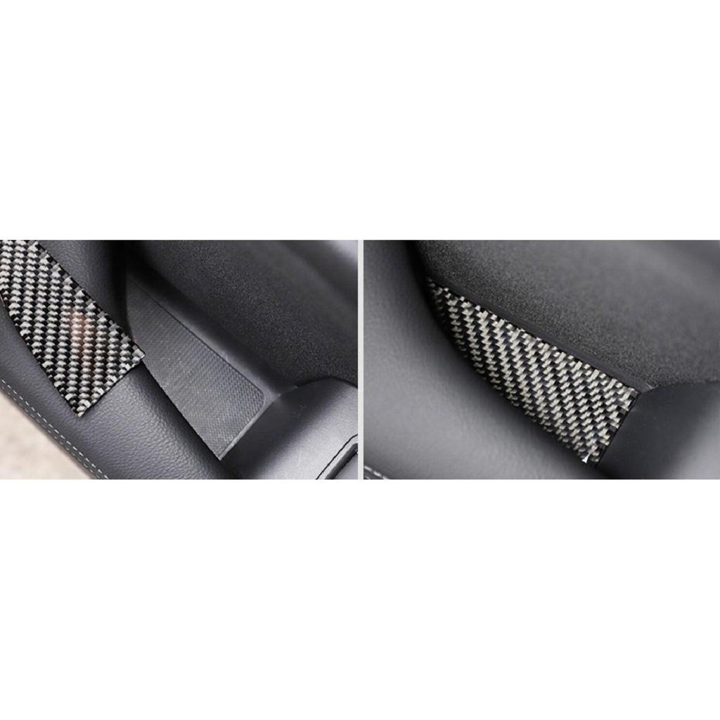 For Honda Civic 11th 22 23 24 Real Carbon Fiber Inner Door Slot Pad Trim 4PCS