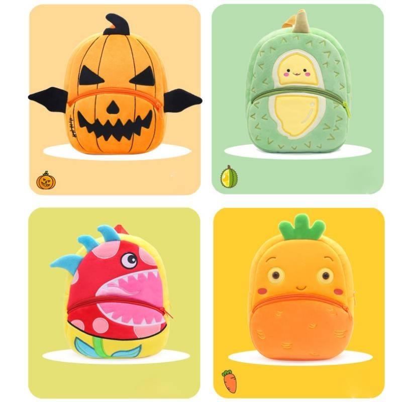 Lovely Cartoon Fruit Backpack For Kids 2-4 Years Old Plush Shoulder Bag Direct Sale Factory