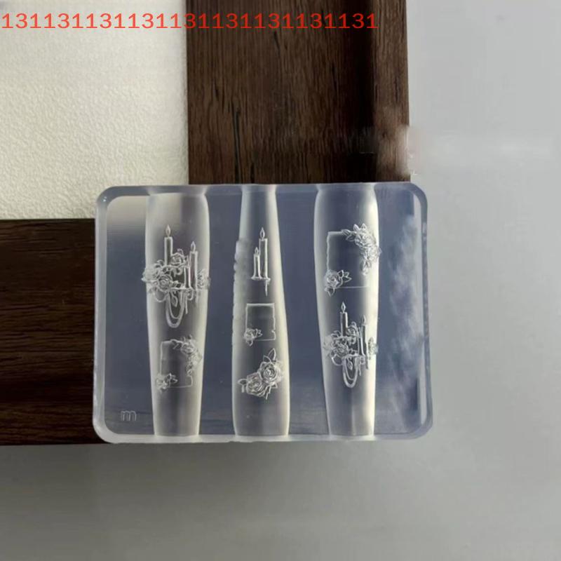 For DIY Manicure Nail Art Salon Silicone Nail Mold Flower & Butterfly Shape Decorations 3D Nail Carving Tools