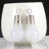 Silver Plated LED Bulb Lighting Hook Earrings Party Pub Club Women Jewelry Decor