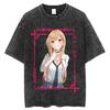 Hot Anime My Dress Up Darling Kitagawa Marin Printed Tshirt High Quality Washed Cotton T-shirts Harajuku Casual Tops Unisex