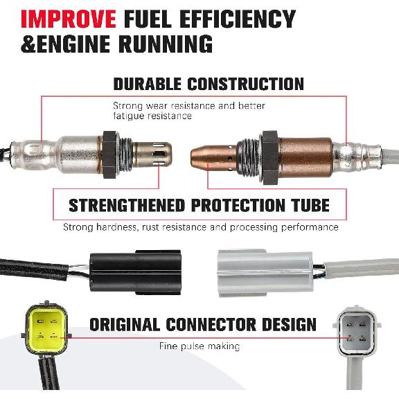 O2 Oxygen Sensor Upstream Downstream Compatible for Nissan Altima 2008-2011 2.5L L4 QR25DE, Rogue 2010, 234-9038 234-4380 22690-2A000 226A0-8J100,