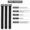 10Pcs 20Mm Hook And Loop Cable Tie Reusable Cable Straps Adjustable Wire Organizer For Cable Management Multiple Sizes