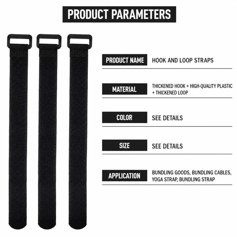 10Pcs 20Mm Hook And Loop Cable Tie Reusable Cable Straps Adjustable Wire Organizer For Cable Management Multiple Sizes