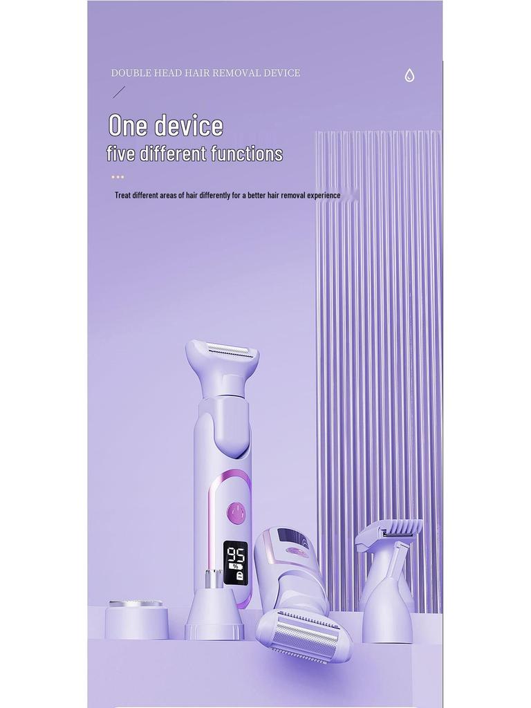 5-in-1 Multifunctional Shaver: Trimmer & Hair Removal for Private Areas, Armpits, and Full Body Care