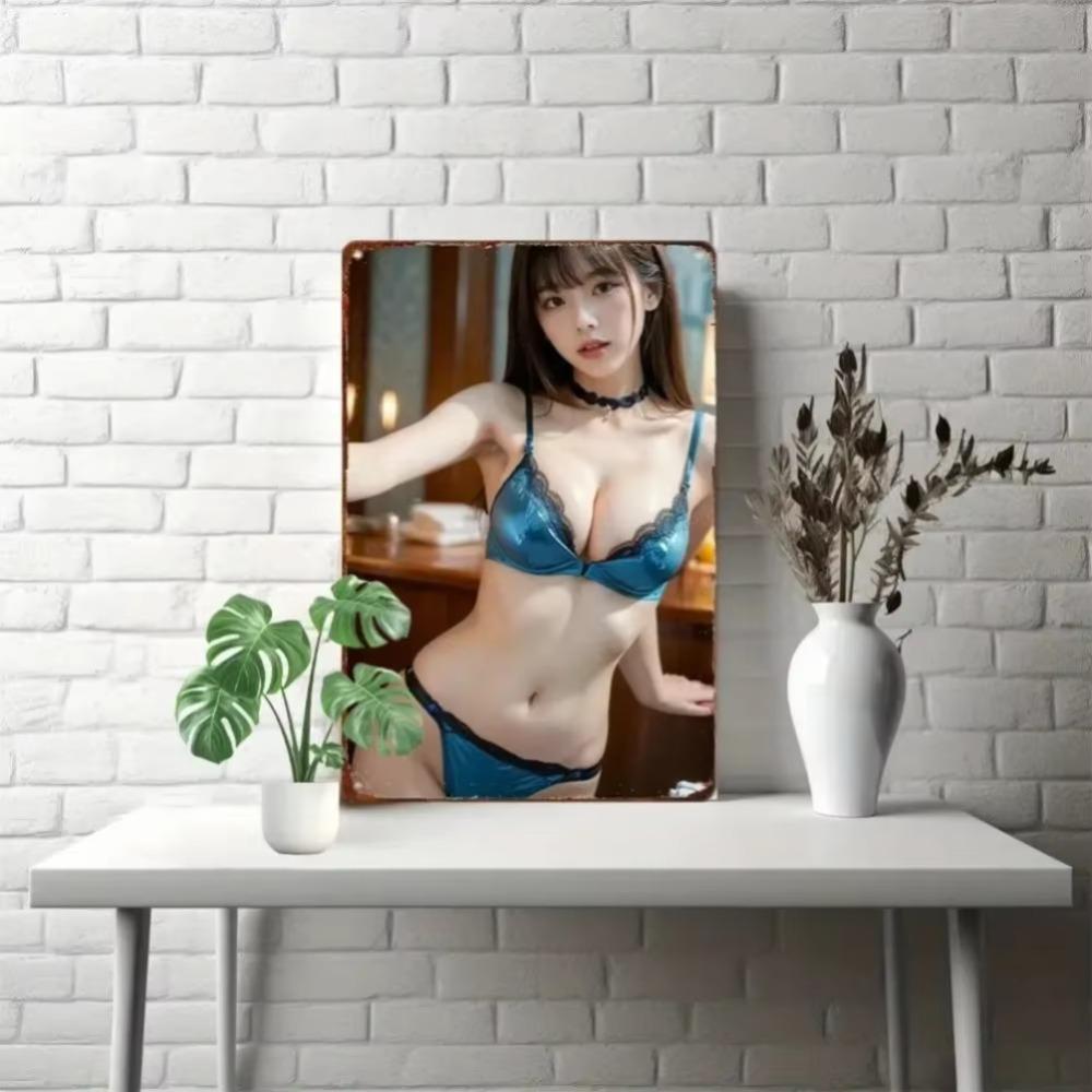 Vintage Anime Metal Tin Sign Retro Wall Decor Man Cave Garage