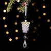 Transparent Clear Pine Cone Pendant Reflects Light Sparkling Hanging Pinecone Ornament with Hanging Loop Simulated