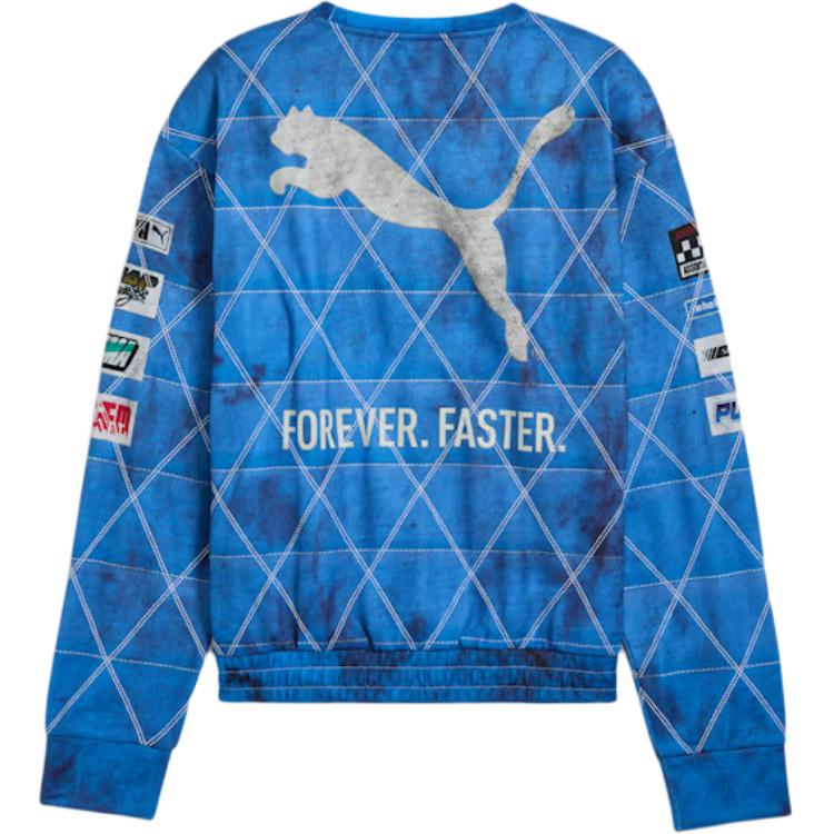 Puma x A$AP ROCKY Quilted Sweatshirt Clyde Royal Unisex Tops Blue 631125-01