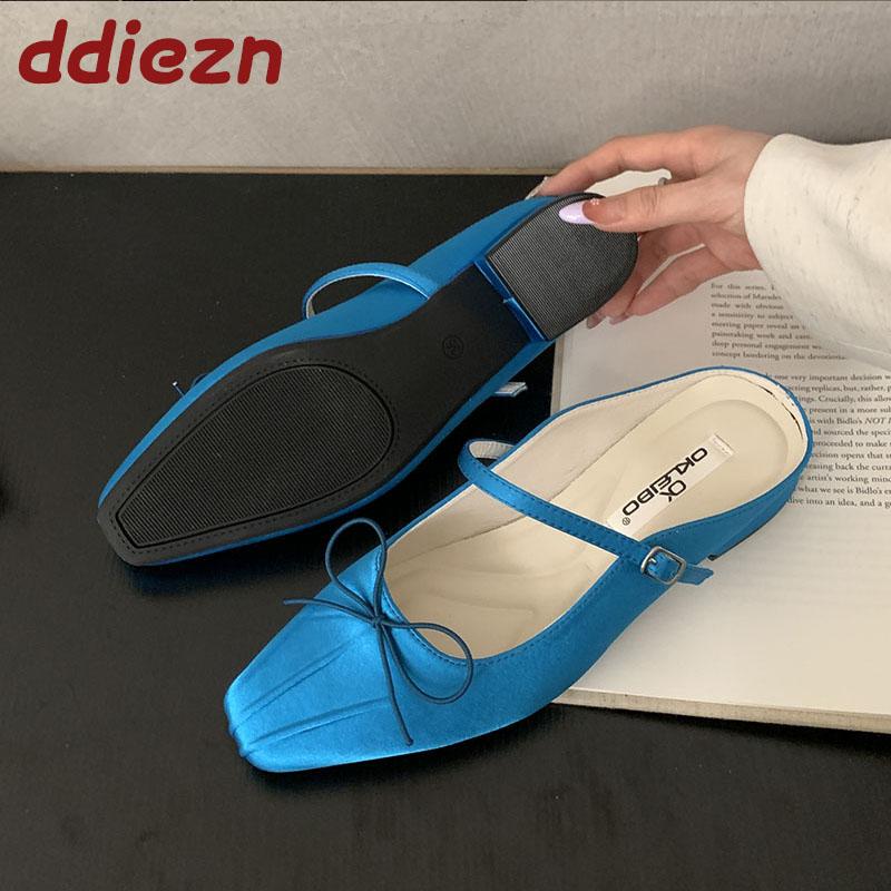 Mode Mode Schleife Damen Ballerinas Mary Janes Schuhe Damen Flache Schuhe Slipper Damen Ballerinas Pantoletten Mules Schuhe