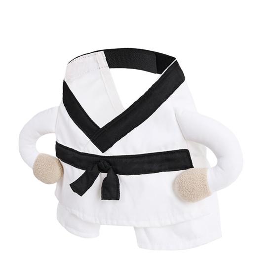 Dog Martial Art Costume Pet Coat with Hands Hook And Loop Adjustable Pet Outfit for Cats Dogs Cosplay Dress-up Photography