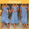 Vestido Longo Boho Floral Vibrante Feminino Fora do Ombro Perfeito Para Dias de Verão na Praia