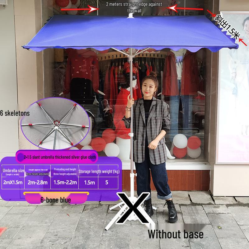 Commercial Outdoor Tilting Sunshade Umbrella: Large, Foldable, Thickened Awning for Sun Protection